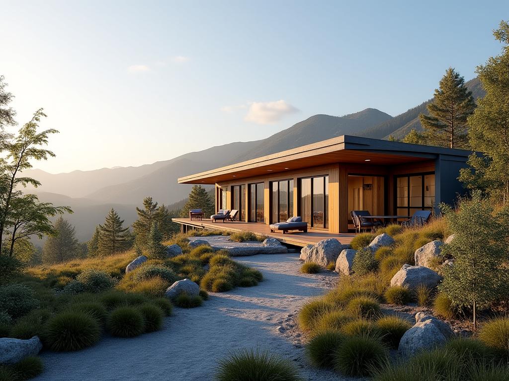 Sustainable geothermal-powered eco-lodge accommodation