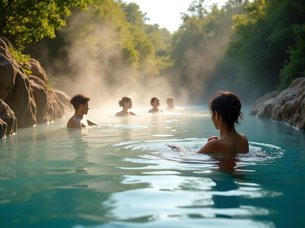 Relaxing thermal springs surrounded by natural beauty